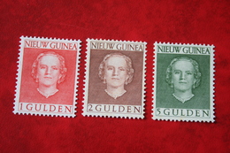 Konigin Juliana En Face NVPH 19-21 1950-52 MH Ongebruikt NIEUW GUINEA NIEDERLANDISCH NEUGUINEA / NETHERLANDS NEW GUINEA - Nueva Guinea Holandesa