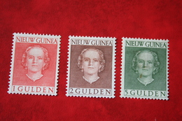 Konigin Juliana En Face NVPH 19-21 1950-52 MH Ongebruikt NIEUW GUINEA NIEDERLANDISCH NEUGUINEA / NETHERLANDS NEW GUINEA - Nederlands Nieuw-Guinea