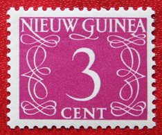 Cijfer 3 Ct NVPH 4 1950 MH / Ongebruikt NIEUW GUINEA NIEDERLANDISCH NEUGUINEA NETHERLANDS NEW GUINEA - Nederlands Nieuw-Guinea