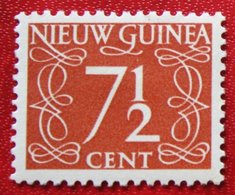 Cijfer 7 1/2 Ct NVPH 7 1950 MH / Ongebruikt NIEUW GUINEA NIEDERLANDISCH NEUGUINEA NETHERLANDS NEW GUINEA - Netherlands New Guinea