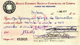 PORTUGAL, Cheques, F/VF - Neufs