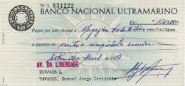 PORTUGAL, Cheques, F/VF - Ongebruikt