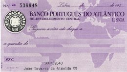 PORTUGAL, Cheques, F/VF - Ongebruikt