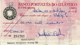 PORTUGAL, Cheques, F/VF - Neufs