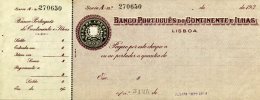 PORTUGAL, Cheques, F/VF - Nuevos