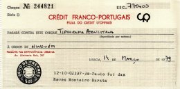 PORTUGAL, Cheques, F/VF - Ongebruikt