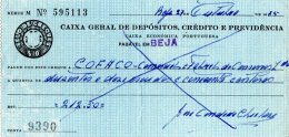 PORTUGAL, Cheques, F/VF - Ongebruikt