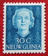 30 Ct Koningin Juliana En Face NVPH 13 1950 MH / Ongebruikt NIEUW GUINEA NIEDERLANDISCH NEUGUINEA NETHERLANDS NEW GUINEA - Netherlands New Guinea