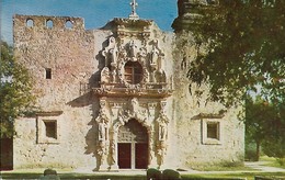 CARTE POSTALE ORIGINALE DE 9CM/14CM : MISSION SAN JOSE SAN ANTONIO THE CHAPEL TEXAS USA - San Antonio