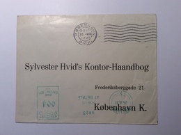 Denmark 1931 RARE “PORTO AT BETALE“ Postage Due Meter Franking Machine KØBENHAVN   (cover Danemark Lettre Brief - Strafport