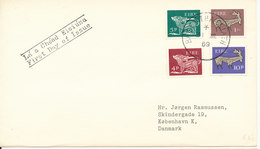 Ireland FDC 31-3-1969 Definitives Set Of 4 Sent To Denmark - FDC