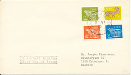 Ireland FDC 39-6-1969 Definitives Set Of 4 Sent To Denmark - FDC