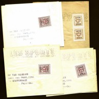 SUPER LOT 13 BANDES POUR JOURNAUX BELGES DE SPORT-  NEUVES AVEC TIMBRES NEUFS DIVERS- ANNEES 1958-60- 3 SCANS - Dagbladzegels [JO]