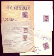 SUPER LOT 13 BANDES POUR JOURNAUX BELGES DE SPORT-  NEUVES AVEC TIMBRES NEUFS DIVERS- ANNEES 1958-60- 3 SCANS - Dagbladzegels [JO]