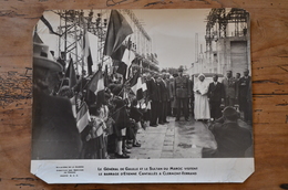 Photo Du Ministère De La Guerre SCA Le Général De Gaulle Et Le Le Sultan Du Maroc En Visite A Clermont Ferrand - Guerra, Militares