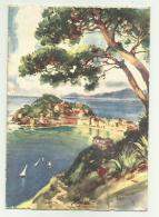 SESTRI LEVANTE - PENISOLA VISTA DA ORIENTE ACQUARELLI PROF. A. RAIMONDI VIAGGIATA FG - Andere & Zonder Classificatie