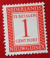 1 Ct Port Zegels Postage Due NVPH P1 MH / Ongebruikt NIEUW GUINEA / NIEDERLANDISCH NEUGUINEA / NETHERLANDS NEW GUINEA - Netherlands New Guinea