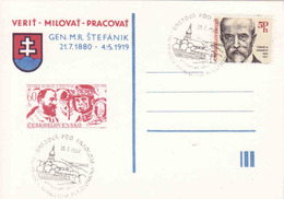 Slovaquie 1990,  Timbre Occasionnel 110 Anniversaire Naissance De Štefánik, Stefan Osuský, Petite Tirage - Postales