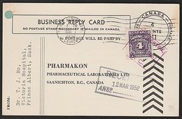 CANADA 4C DUE BUSINESS REPLY CARD 1952 - 1903-1954 Rois
