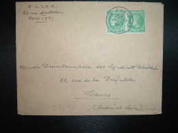 LETTRE TP CERES DE MAZELIN 2F Paire OBL.29-1 1948 PARIS 83 - 1945-47 Cérès De Mazelin