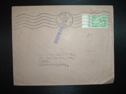 LETTRE TP IRIS 80c BAS DE FEUILLE OBL.MEC.19 JUIN 45 PARIS 51 + Griffe IMPRIMES - 1939-44 Iris