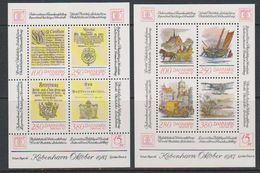 Denmark 1985/1986 Hafnia '87 2 M/s ** Mnh (39240) - Blocks & Sheetlets