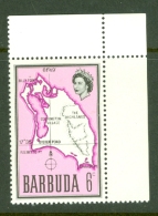 Barbuda: 1968/70   QE II - Map Of Barbuda    SG18    6c     MNH - Barbuda (...-1981)