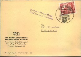 1954, Fernbrief Mit 24 Pfg. Herbstmesse Ab Heringsdorf 18.9.54. Die Marke Konnte Nur Ca. 4 Wochen Als Portogerechte EF V - Brieven En Documenten