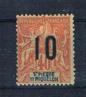 St. Pierre Und Miquelon 1912 Mi.Nr. 97 II Ungebraucht * - Unused Stamps