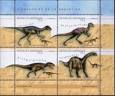 PIA - ARGENTINA  - 1998 : Animali Preistorici :  Dinosauri Dell' Argentina (Yv 2062-65) - Neufs