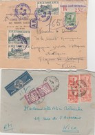 TUNISIE  2 LETTRES  A ETUDIER - Covers & Documents