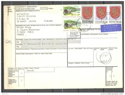 Bulletin D'Expédition - Finlande / Finland - Laihia Vers Paris -13/11/1981 - Parcel Post