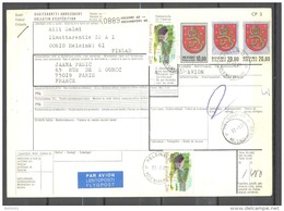 Bulletin D'Expédition - Finlande / Finland - Helsinki Vers Paris -11/09/1981 - Postpaketten