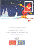 Finland 1988 Christmas On Card With Christmas Greetings From Posten Mi 1066-1067 Cancelled - Cartas & Documentos