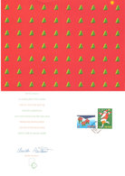 Finland 1995  Christmas Folder With Greetings From Posten  Mi  1317-1318 First Day Cancellation - Covers & Documents