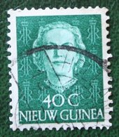 Kon. Juliana En Face 40 Ct NVPH 14 1950-52 Gestempeld Used NIEUW GUINEA NIEDERLANDISCH NEUGUINEA NETHERLANDS NEW GUINEA - Nuova Guinea Olandese