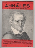 LES ANNALES 05 1959 - GOETHE GENERAL CATROUX - ANDRE SIEGFRIED - PRESSE ET PUBLICITE - PIERRE SEGHERS - - 1950 - Today