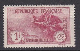 N° 231* Neuf Avec Trace De Charnière 1 Franc Plus Surcharge 25 Centimes, Très Bon Centrage (cote 70€) - Unused Stamps