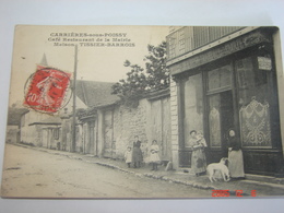 C.P.A.- Carrières Sous Poissy (78) - Café Restaurant De La Mairie - Maison Tissier Barrois - 1911 - SUP (AD16) - Carrieres Sous Poissy