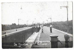LE GUETIN (18) Carte Type Carte Photo Canal Deuxième écluse Pont Canal - Sonstige & Ohne Zuordnung