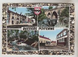 CPSM BUSSIERE POITEVINE (Haute Vienne) - La Rue Principale Le Pont Sur La Gartempe, La Couze, La Poste 4 Vues - Bussiere Poitevine