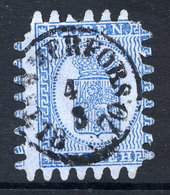 FINLAND 1866 20 P. Blue/blue On Wove Paper With Roulette III, Used.  SG 37, Michel 8 Cx - Usados