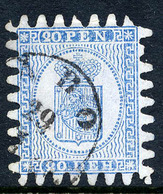 FINLAND 1866 20 P. Blue/blue On Wove Paper With Roulette III, Used.  SG 37, Michel 8 Cx - Used Stamps