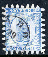 FINLAND 1866 20 P. Blue/blue On Wove Paper With Roulette III, Used.  SG 37, Michel 8 Cx - Gebruikt