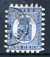 FINLAND 1866 20 P.  Deep Blue/blue On Wove Paper With Roulette III, Used.  SG 38, Michel 8 Cx - Usados