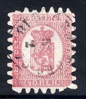 FINLAND 1866 40 P.rose/lilac-blue On Wove Paper With Roulette II, Used.  SG 40, Michel 9 Bx - Usati