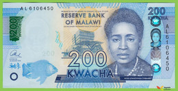 Voyo MALAWI 200 Kwacha 2016 P60c B162a AL UNC Politics - Malawi