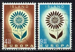 Island 1964 // 385/386 O Europa - Oblitérés