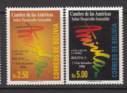 1996 Bolivia Americas Sustainable Development Conference  Complete  Set Of 2 MNH - Bolivia
