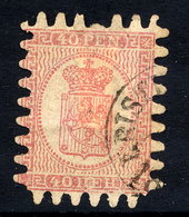 FINLAND 1866 40 P. Rose/rose Roulette III, Used. SG 43, Michel 9 Cx - Used Stamps